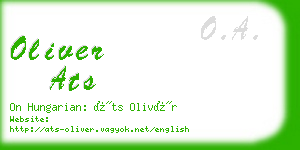 oliver ats business card